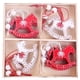 thumbnail image 3 of Colgante de madera JanHm para árbol de Navidad 12 caballos balancines rojo blanco, 3 of 5