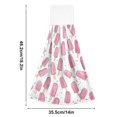 thumbnail image 6 of Yayeee Kitchen Hanging Hand Towels Set of 2 with Loop Bathroom Absorbent Tie Towel, Pink Popsicle Pattern, 6 of 7