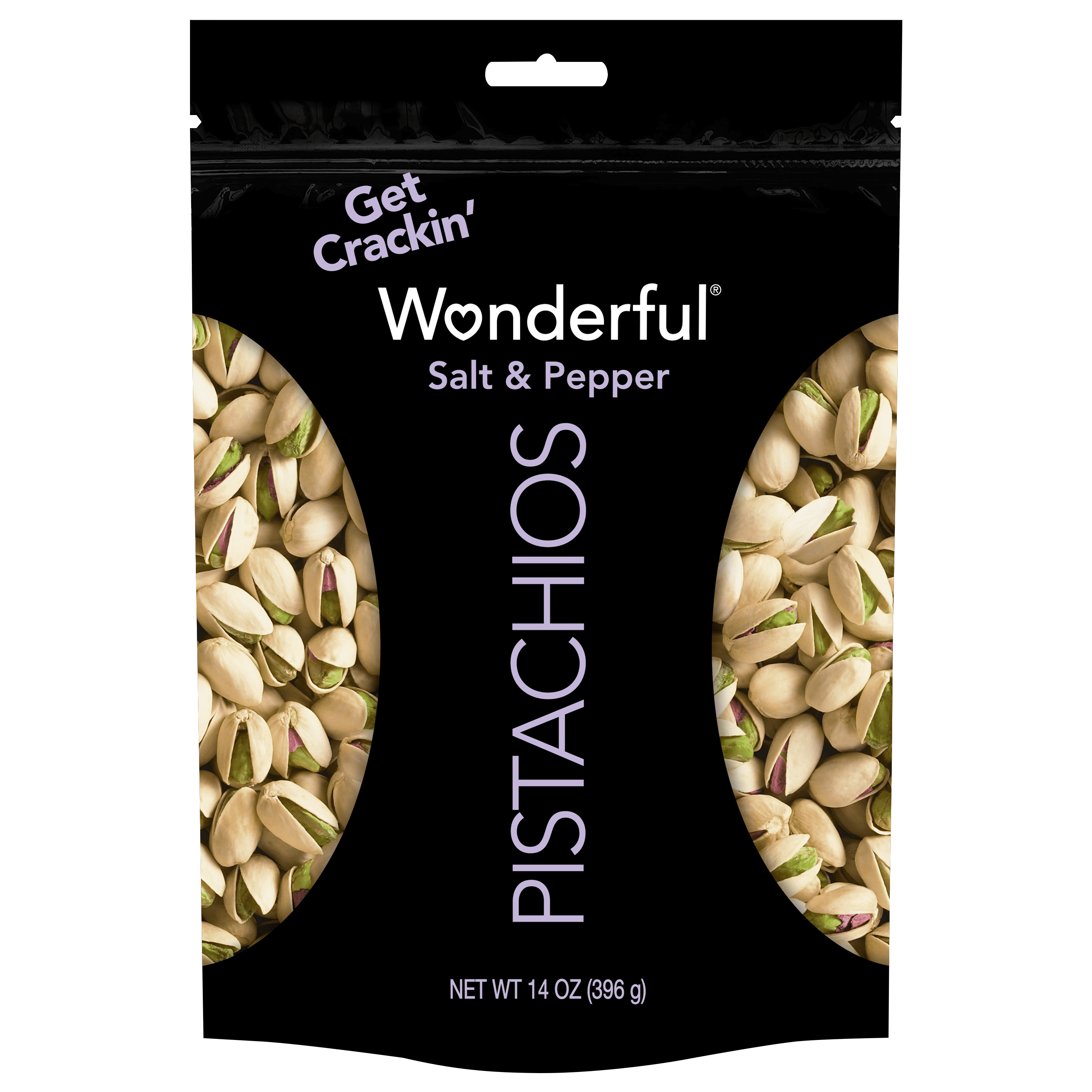 (5 pack) Wonderful Pistachios In-Shell Salt & Pepper Nuts, 14 Ounce Bag