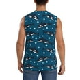 thumbnail image 4 of KLL Cute Shark Print Workout Tank Tops Gym Sleeveless Fitness Muscle Tee-Small, 4 of 7
