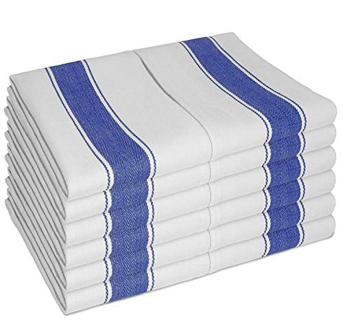 Tiny Break Dish Kitchen Towels Vintage Striped 100% Cotton Tea Towel 20 x 28 inch Set of 6 Beige