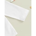 thumbnail image 6 of vera natura Baby Girls 3 Piece Outfit Halloween Letter Print Long Sleeves Romper and Pumpkin Pants Headband Cute Clothes, 6 of 9