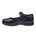 thumbnail image 2 of Petalia Girls' Tween Floral Faux Leather Flat Heel School Shoes - Navy , 13, 2 of 7