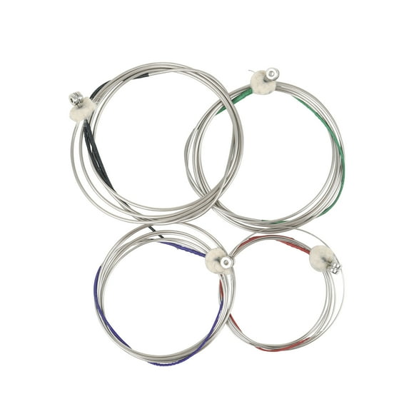 BD102 4-string Double Bass String Set Steel-Nickel Winding String Rust-resistant Durable String for Double Bass (4 Pcs)
