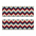 thumbnail image 2 of Chevron Bench Cushion Set of 2, Triangle Abstract Geometrical Detailed Retro Vintage Image, Standard Size Foam Pad and Decorative Cover, Pale Blue Navy Blue, by Ambesonne, 2 of 4