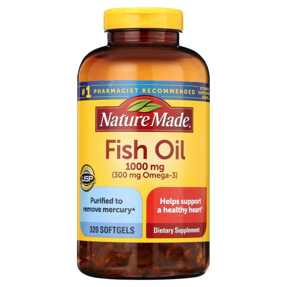 Nature Made Fish Oil 1000 mg Softgels, 320 Count for Heart Health? (Packaging May Vary)