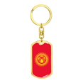 thumbnail image 4 of Kyrgyzstan Flag Keychain Dog Tag Stainless Steel or 18k Gold, 4 of 16