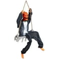 thumbnail image 4 of Northlight Animated Swinging Pumpkin Man Halloween Decoration - 30", 4 of 9