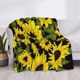 thumbnail image 3 of Balery Sunflowers In Vintage Manta de Franela con Dibujo, Lujo Ultra Suave y Cálido, Antipelusa y Resistente a las Arrugas para Cama, Sofá, Camping -60"x50", 3 of 6