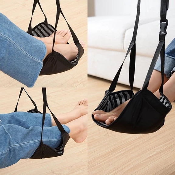 Mobestech Portable Foot Sling Cotton Foot Hammock for Adults, Travel Footrest