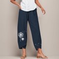 thumbnail image 1 of WILLBEST Pantalones Casuales de Mujer con Cintura Elástica y Estampado Floral, Diseño de Pierna Ancha para Un Uso Diario Cómodo. Mediana, 1 of 2