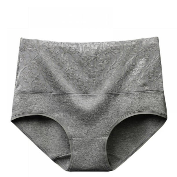 Women's High Waisted Cotton Underwear Ladies Soft Full Briefs Panties ...