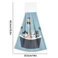 thumbnail image 6 of Yayeee Kitchen Hanging Hand Towels Set of 2 with Loop Bathroom Absorbent Tie Towel, Pirate Animals, 6 of 6