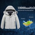 thumbnail image 2 of ZSHOW Boy's Snow Jacket Waterproof Ski Jacket Winter Snow Coat Hooded Raincoats Light Grey 8, 2 of 7