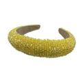 thumbnail image 2 of Qarigey Diademas con cuentas de cristal con purpurina, tocado de punto Flexible para el cabello, tocado para mujer, fiesta, colorido brillante Accesorio para el cabello Amarillo fluorescente Qarigey AP010971-18B, 2 of 5