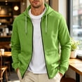 thumbnail image 2 of GrmtClth Mens Zip Up Hooded Sweatshirt Casual Coat Long Sleeve Hoodies Fashion Drawstring Sweatshirts Fall Winter Track Jackets with Pockets M, 2 of 9
