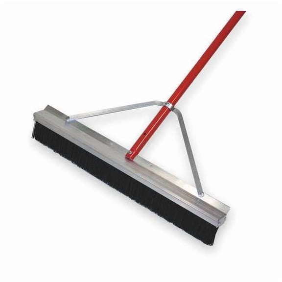 Tough Guy 28 in Sweep Face Push Broom, Stiff, Synthetic, Black 3PCA9