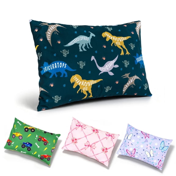 TinyPalsa Toddler Pillow, Soft & Supportive, 14" x 20", Machine Washable, Envelope-Closure Pillowcase, Ages 3-6