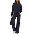 thumbnail image 1 of Conjunto Deportivo Mujer PRETTYGARDEN Sudadera con Capucha Azul Marino Pantalones Cargo Talle S, 1 of 8