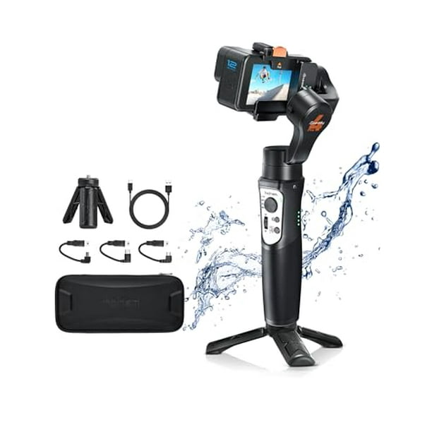 3 Axis Gimbal Stabilizer for Gopro Hero 13/12/11/10/9, Handheld Stabilizer for Gopro for Video Recording, IPX4 Waterproof, Bluetooth Control, Compatible with Osmo Camera, Insta360, hohem iSteady Pro4