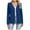 Blue, variant on Women Cardigans Sweater Open Front Lightweight Button Down Duster Cozy V Neck Vertical Stripes Jacket for Fall Winter Blue M
