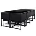 thumbnail image 2 of vidaXL 13 Piece Outdoor Dining Set with Cushions Poly Rattan Black, 2 of 4