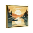 thumbnail image 4 of Stupell Industries Sunrise Lake Scenery Landscape Painting Gold Floater Framed Canvas Art Print Wall Art, 31 x 25, 4 of 10