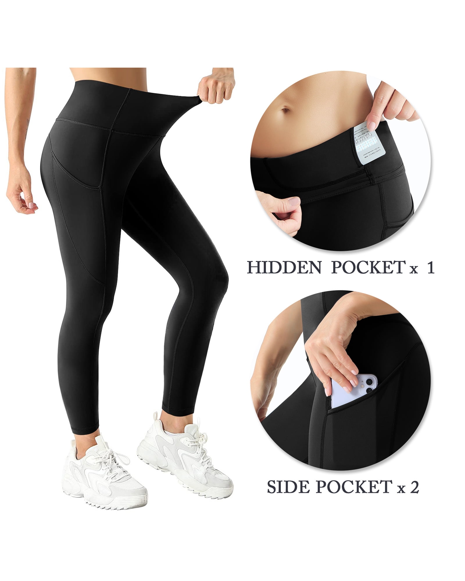 Pockets For Women - OEX Women's Scramble Tights, Black