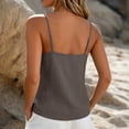 thumbnail image 5 of cocolona Womens Summer Camisole Linen Tank Tops V Neck Sleeveless Button Shirts Trendy Casual Adjustable Strap Solid Color Blouses, 5 of 6