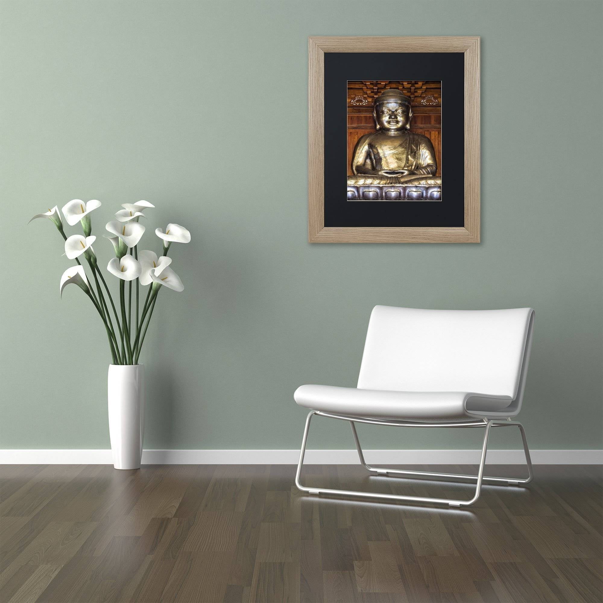 Trademark Fine Art "Buddha" Canvas Art by Philippe Hugonnard, Black Matte, Birch Frame