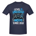 thumbnail image 5 of Level 11 Unlocked Awesome Since 2010 Men'S Basic Short Sleeve T-Shirt Navy Blue Xx-Large, 5 of 5