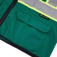 thumbnail image 6 of 3C Products Non-ANSI/ISEA 107-2015 Class 2 Forest Green Ultra Soft Mesh Surveyor Safety Vest w/ Multi-Pockets, Mic Tabs and Pen Holder - SV2530-L, 6 of 9
