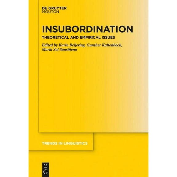 Trends in Linguistics. Studies and Monog Insubordination: Theoretical and Empirical Issues, Book 326, (Paperback)