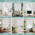 thumbnail image 6 of Gray Spring Floral Tie Up Curtain Valance for Window,Adjustable Rod Pocket Window Curtains Shades,Summer Plants Floral Watercolor Light Filtering Valance Drapes for Living Room Bedroom 46"x63", 6 of 9