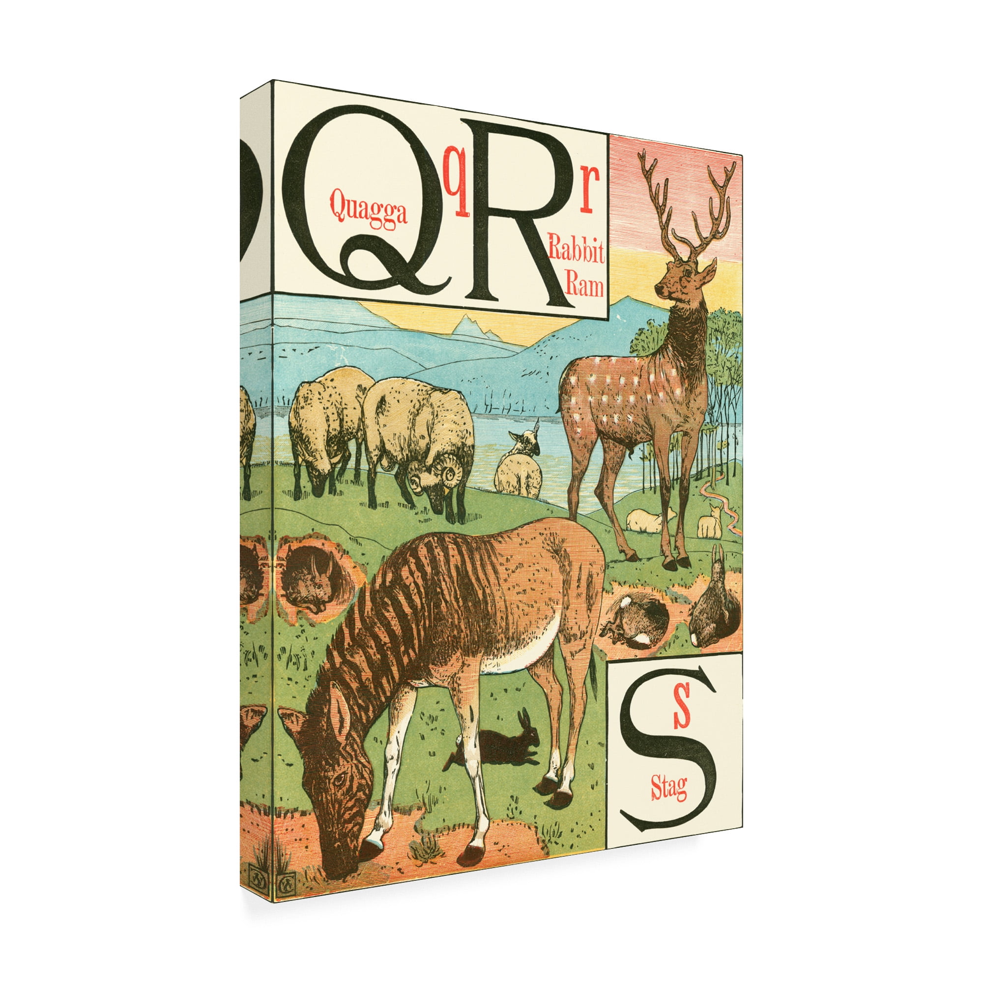 Trademark Fine Art 'Noahs Alphabet V Childrens Art' Canvas Art by Walter Crane
