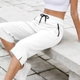thumbnail image 5 of BUIGTTKLOP Women's Capri Pants with 2 Zipper Pockets Lightweight Quick Dry Hiking Travel Capris Pants for Women Casual Summer, 5 of 6