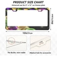 thumbnail image 3 of GZHJMY Mardi Gras License Plate Frames, License Plate Covers, 2 Packs Universal Aluminum Tag Frame with 2 Holes & Screw Caps for Front and Rear Car Tags, Round Hole Decorative, 3 of 7