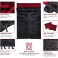 thumbnail image 4 of KingCamp Cotton Flannel Queen Size 2 Person Double Sleeping Bags with Pillows for Adult Lightweight Compact Backpacking Camping 20°F for Couples & Family Black, 4 of 7