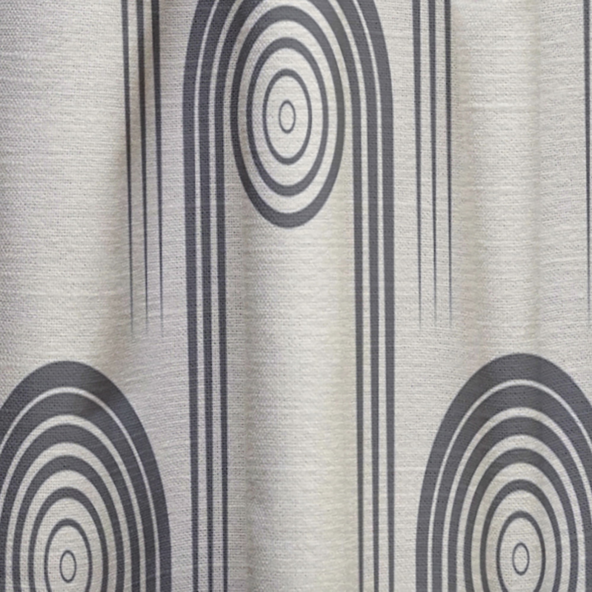 Designart 'Minimal Geometric Retro Curved Ornament II' Mid-Century Modern Curtain Panel