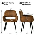 thumbnail image 6 of Homy Casa Modern Reception Chairs Lobbies Conferences, Suede Brown, 6 of 6