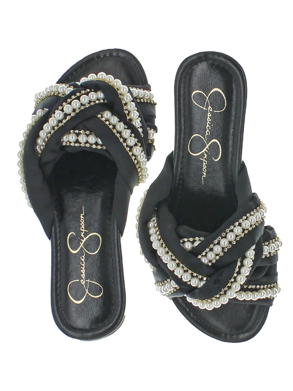 jessica simpson rhondalin beaded slides