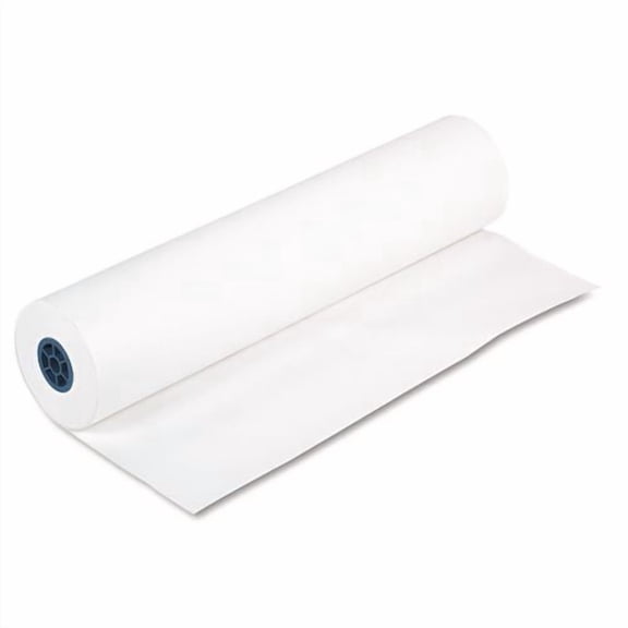 Kraft Paper Roll, 40 lb Wrapping Weight, 36" x 1,000 ft, White | Bundle of 2
