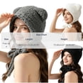 thumbnail image 6 of qolati Women Plush Bear Hat Warm Ear Protection Fall Winter Thickened Fuzzy Hat Earflap Beanie Warm Tropper Windproof Hooded Hat Headwear, 6 of 8