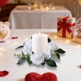thumbnail image 5 of HuiXinOu Silk Rose Wreath with Candlestick - Artificial Floral Arrangement for Wedding, Party, Table Decor, February 14 Romantic Ambiance, Home Celebration, 5 of 6