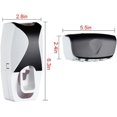 thumbnail image 2 of Automatic Toothbrush Dispenser Wall Mount Toothpaste Squeezer and Toothbrush Holder Set for Kids Family Bathroom Use (Black), 2 of 5