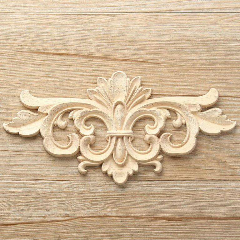 Onlay - Fleur de Lis Carved Wood