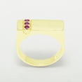 thumbnail image 4 of LBG British Made 9k Yellow Gold Natural Ruby Mens Band Ring - 25 size options - Size 6.25, 4 of 6