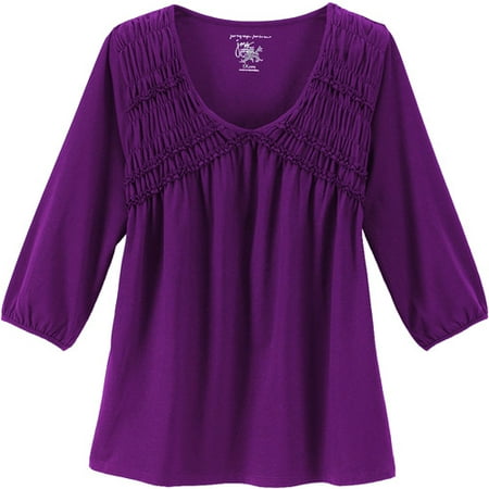 Just My Size - Women's Plus Swingy Smocked Tee
