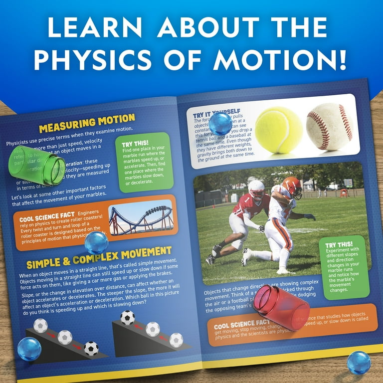 National Geographic 75-Piece Motorized Marble Run Kit for Child 8 Years and up