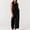 Black, variant on Sentmoon Women Outfits Sets Tops and Business Pants Plus Size Sleeveless Crew Neck Stretchy Tshirts Shirts for Women Loose Solid Color Date Outfits for Indoor Music Festival